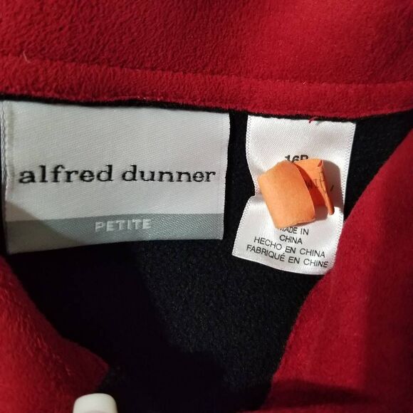 Alfred Dunner Red Microsuede Lightweight Jacket - Picture 5 of 6